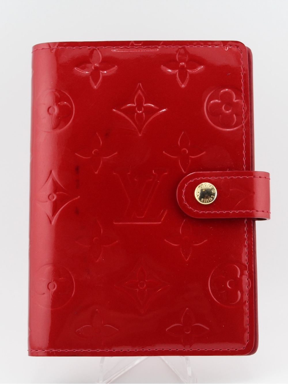 Louis Vuitton Red Vernis Monogram Snap Card Holder